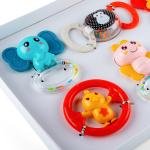 مجموعة هوانجر لألعاب الخشخيشة للأطفال (6 قطع) آمنة ومسلية ومحفزة للنمو