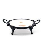 وعاء تقديم دائري أنيق بمقابض