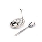 حامل ملاعق من الستانلس ستيل - فضي