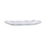 4-Piece Glass Serving Plates (Textured Edges)