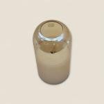 Minimalist Glass Candle Holder with Cream Candle