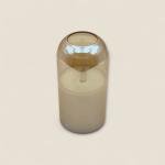Minimalist Glass Candle Holder with Cream Candle