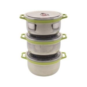 مجموعة حاويات تخزين الطعام المصنوعة من الستانليس ستيل