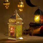 Ramadan lantern with colorful battery