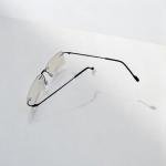 Titanium Rimless Eyeglasses with Wide Clear Rectangle Lenses