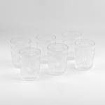 A set of engraved glass water cups