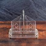 Acrylic spoon holder with metal handle