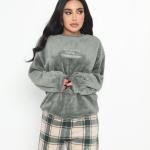 Green Japanese soft fleece pajama set