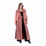 معطف شمواه طويل بأزرار أمامية