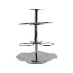 Modern Metallic Multi-Tier Cup Holder - Silver