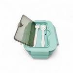 لانش بوكس مزدوج الطبقات مع أدوات مدمجة