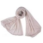 Cotton and Chiffon Scarf with Fine Stitch Edges - Light Peach