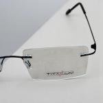 Titanium Rimless Eyeglasses with Wide Clear Rectangle Lenses
