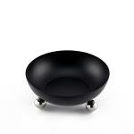 Modern Serving Bowl with Silver Spherical Ball Feet