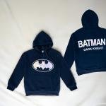 Hoodie with Batman Dark Knight logo print on front and back