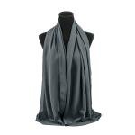 Cotton and Chiffon Scarf with Fine Stitch Edges - Moss Grey