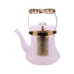Teapot in glass with filter