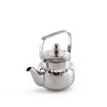 Elegant Stainless Steel Hammered Textured Teapot