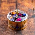 Luxury Acrylic Candy Bowl diamond-cut pattern with a crystal-like lid handle