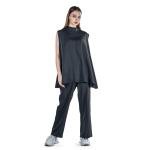 طقم تونيك بدون أكمام مع بنطلون واسع