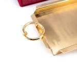 صينية فاخرة للحلويات الهندية بمقبض مسمار على طراز كارتييه، غطاء قماش قطني