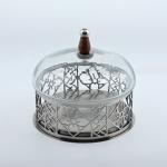 Decorative round dessert plate