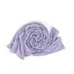 Cotton and Chiffon Scarf with Fine Stitch Edges - Shinny LIght Purple