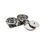 Set of two metal incense burners