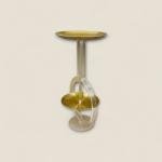 Modern Dual-Tier Acrylic & Gold Fruit Stand