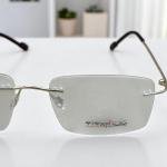 Titanium Polished Champagne Gold Rimless Eyeglasses