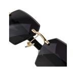 Infiniti - Geometric Rimless Sunglasses with Black Tinted Lenses