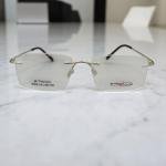 Titanium Polished Champagne Gold Rimless Eyeglasses