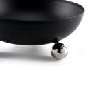 Modern Serving Bowl with Silver Spherical Ball Feet