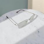 Titanium Polished Champagne Gold Rimless Eyeglasses