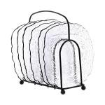 Glass serving plate set with stand - plate holder
