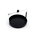 صينية تقديم معدنية سوداء حديثة بمقبض ستانليس ستيل