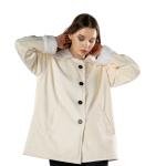 Women's Button Up Faux Fur Lined Winter Coat
