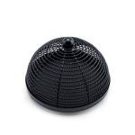 غطاء طعام على شكل قبة من سلك معدني مع صينية