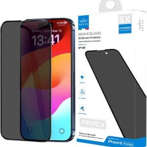 حامي الشاشة Brave Guard ثلاثي الأبعاد لجهاز iPhone 15 Pro Max