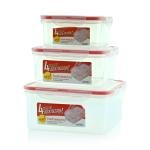 Set of 3 Airtight Plastic Containers