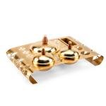 صينية تقديم التمر الهندية الفاخرة المزخرفة بالليزر - ذهبي