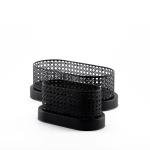 Elegant Oval Shaped Metal Storage Baskets Set of 2