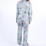  Girl's Cute Rabbit Print Longsleeve Pajama Set 