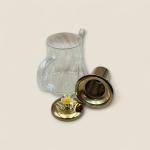 Gold Crystal Lid Glass Teapot Set