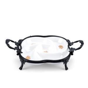 Round Divided Porcelain Dish