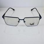 نظارات مستطيلة هندسية بلون أزرق ساتان من HEO Hustle