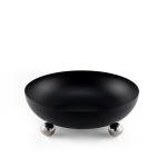 Modern Serving Bowl with Silver Spherical Ball Feet - Large