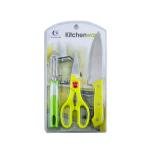 Premium Kitchenware Set - Knife, Scissors, and Peeler