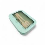 لانش بوكس مزدوج الطبقات مع أدوات مدمجة