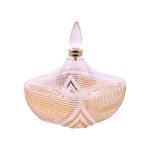 Acrylic sweet box with a clear square gold lid.